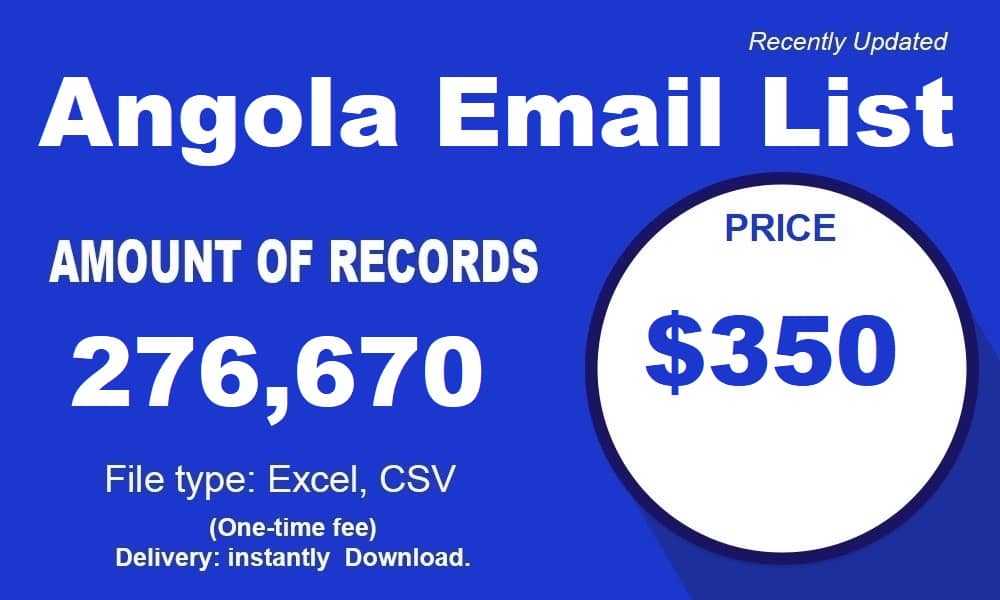 अंगोला ईमेल सूची