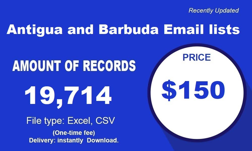 Seznamy e-mailů Antigua a Barbuda