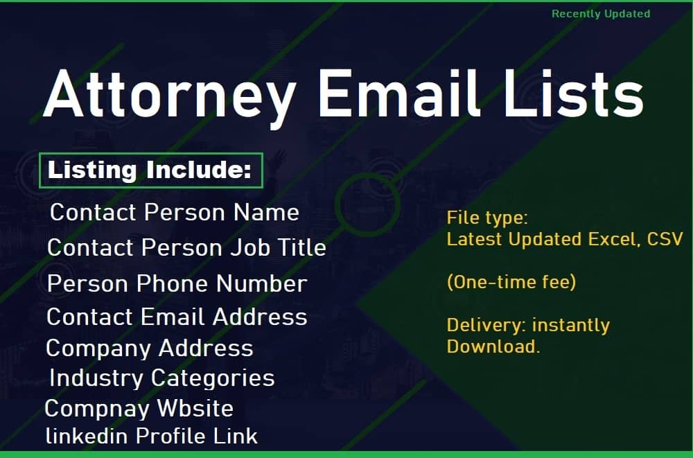 Listas de Email de Advogado