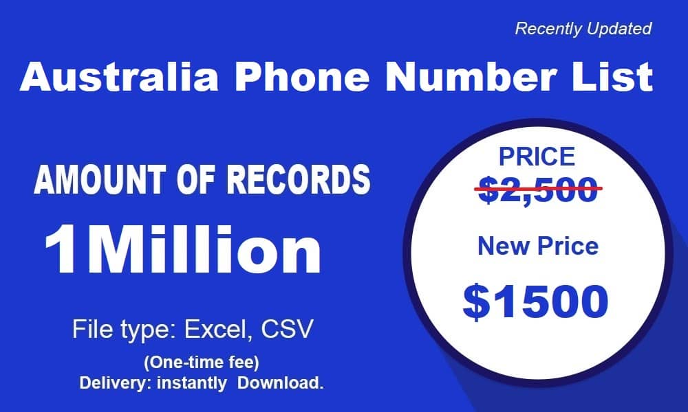 Australiens mobilnummerlista