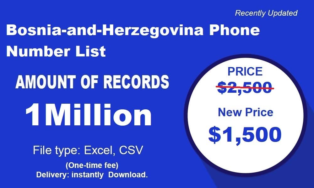Lista de números de teléfono de Bosnia y Herzegovina