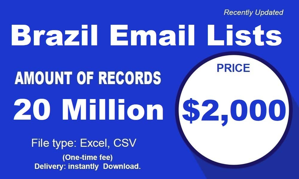 Lista de e-mail do Brasil
