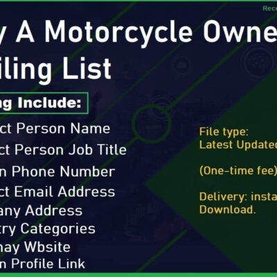 Compre uma lista enviando do proprietário da motocicleta