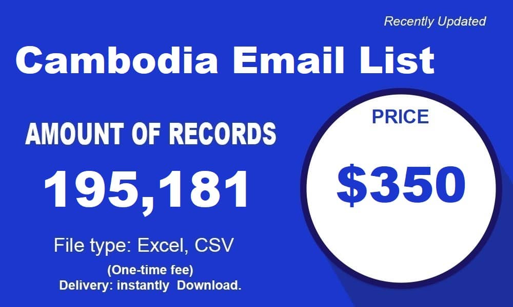 Lista d'email Cambogia