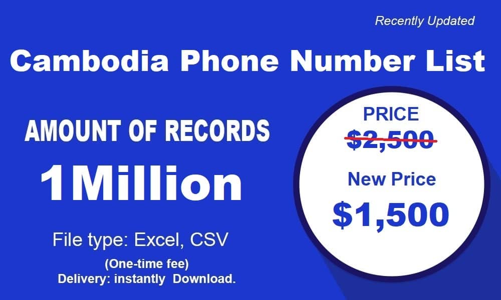 Lista de números de telefone do Camboja