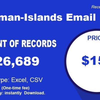 E-Mail-Liste für die Cayman-Inseln