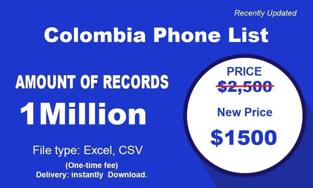 哥伦比亚电话号码表