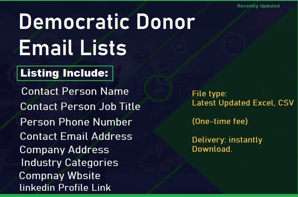 Elenchi email dei donatori democratici