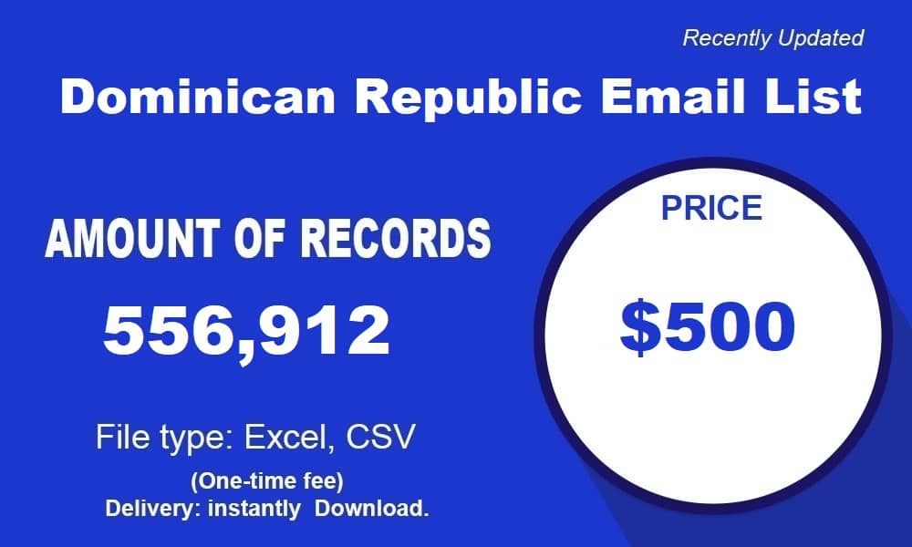 Lista di email in Repubblica Dominicana