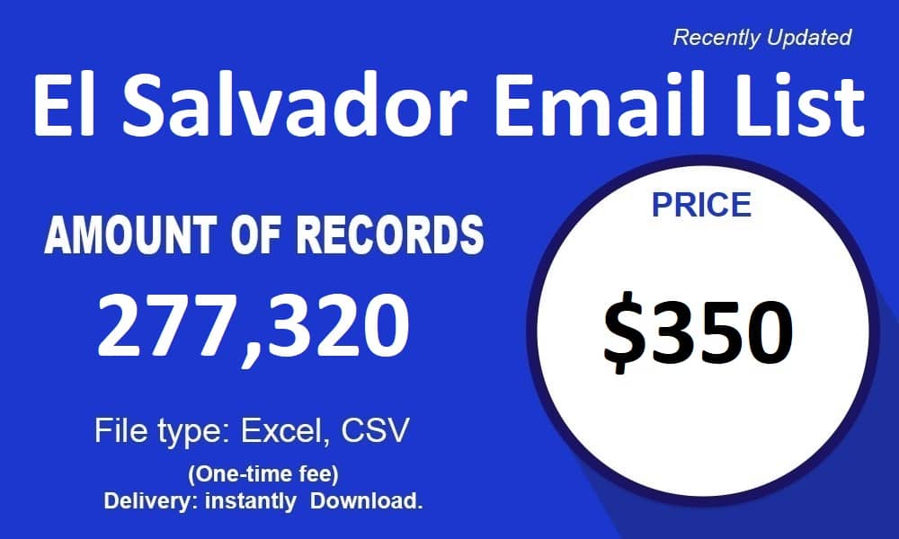 Lista de e-mail de El Salvador