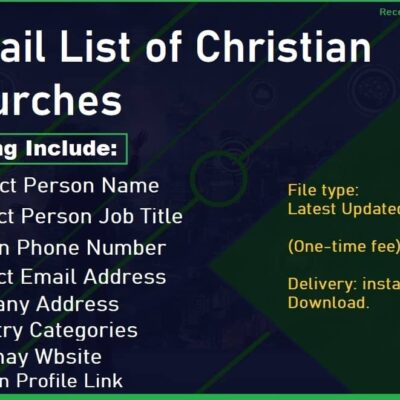 Lista de E-mail de Igrejas Cristãs