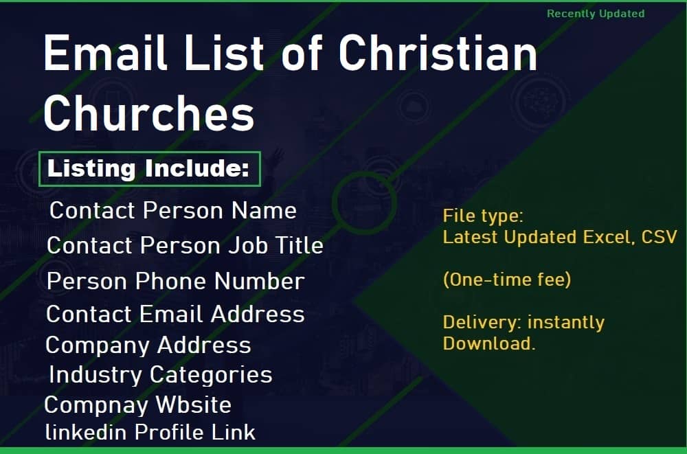Email List of Christian Churches