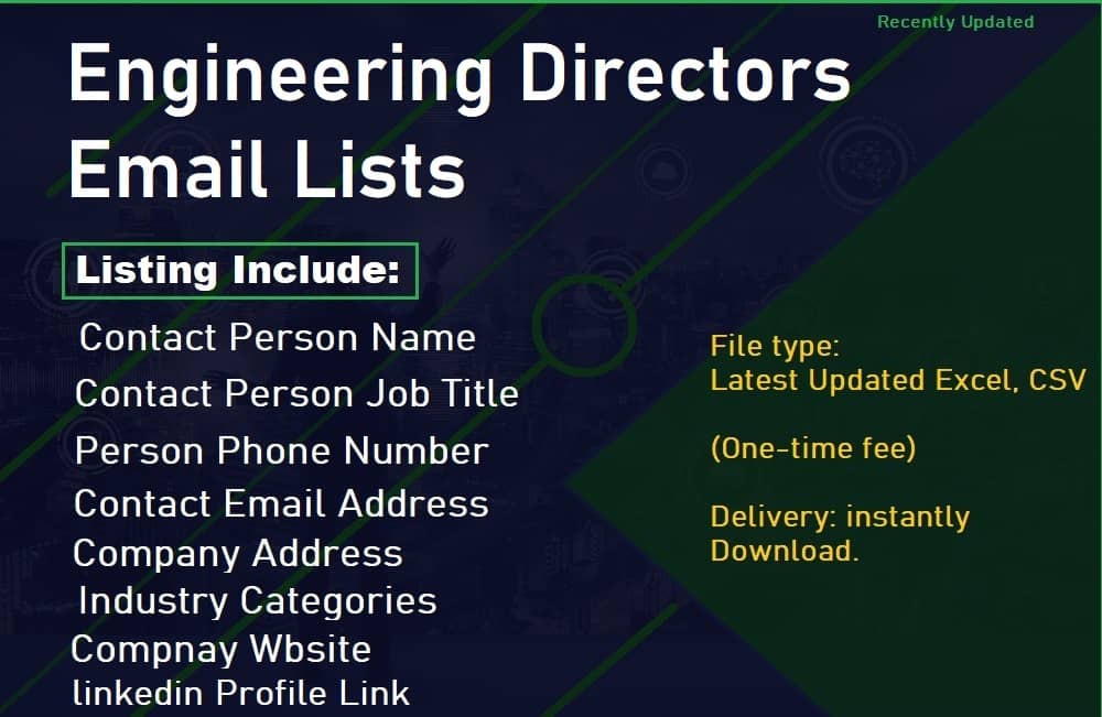 Engineering Directors Email Lists