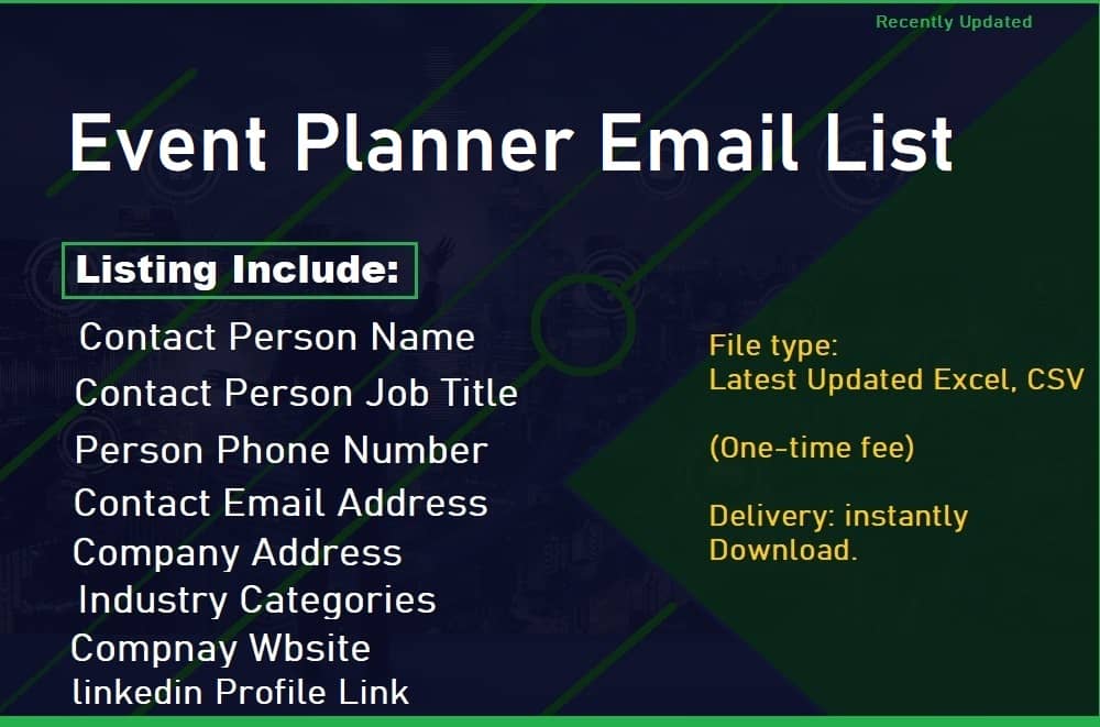 Listahan ng Email ng Planner ng Kaganapan