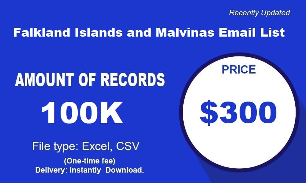 Lista E-mail di Isule Falkland è Malvinie