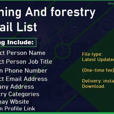 Fishing And forestry Email List
