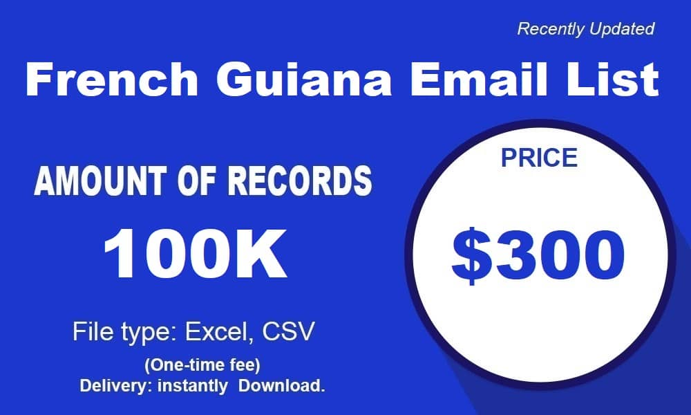 Lista de Email da Guiana Francesa