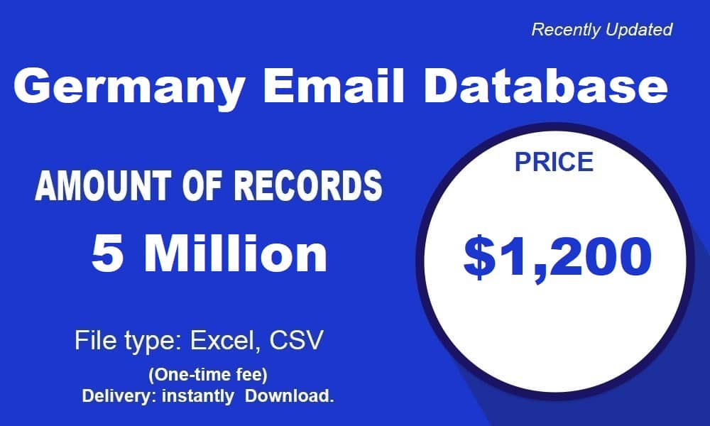 Banco de dados de email da Alemanha