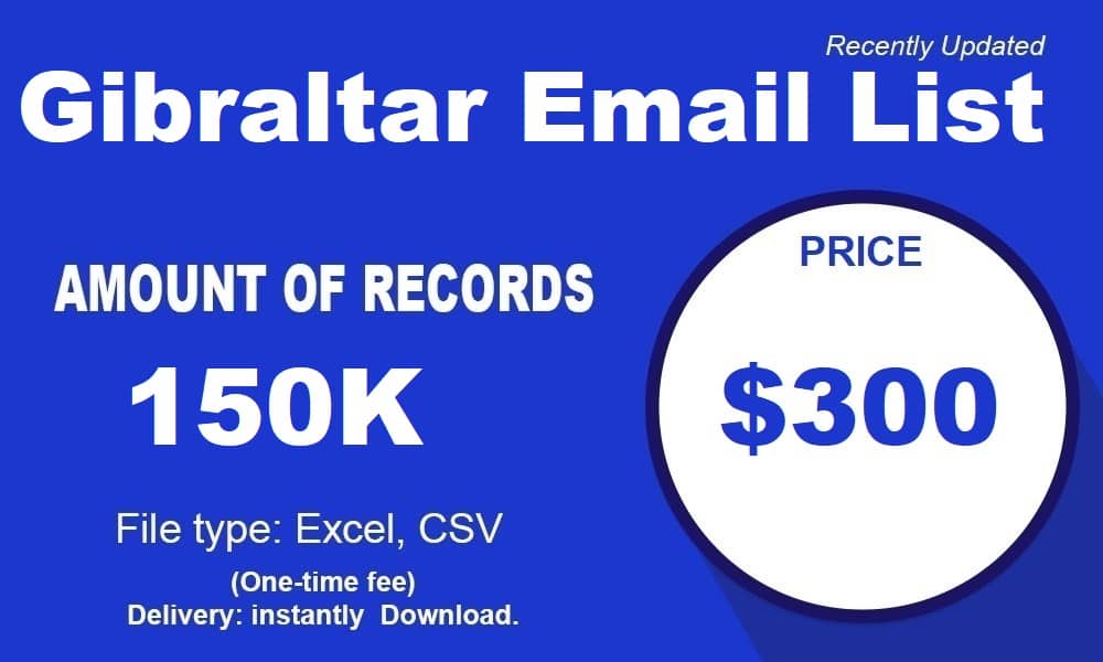 Gibraltar电子邮件列表