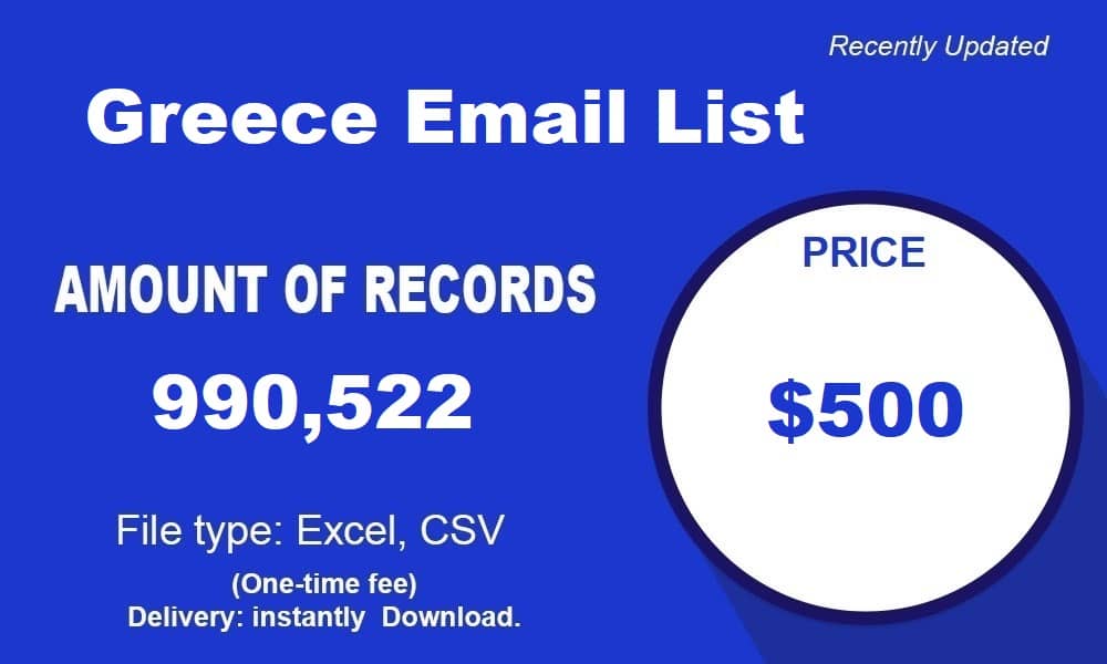 Seznam e-mailů v Řecku