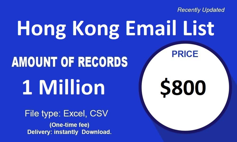 Hong Kong Email List