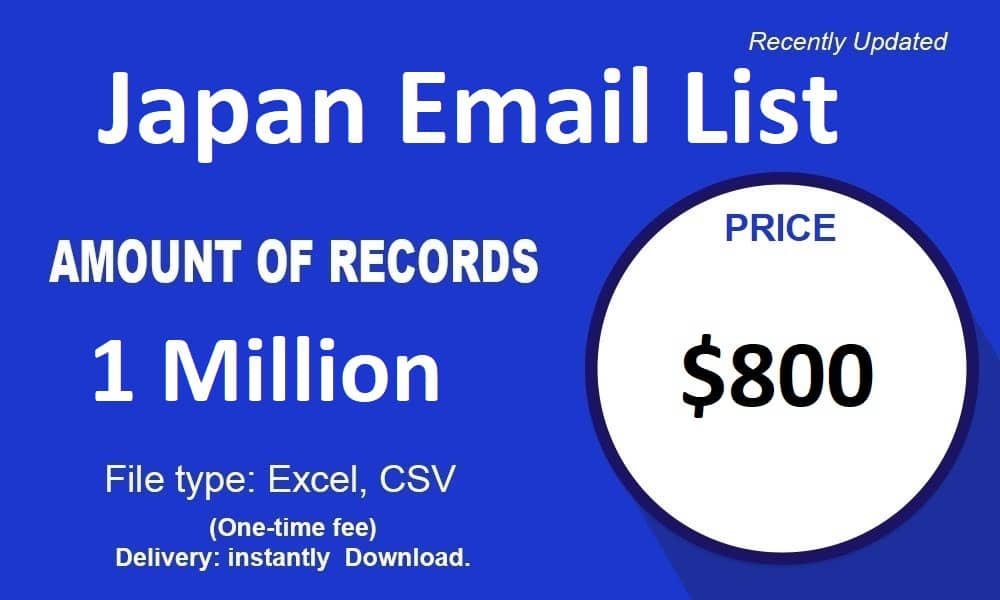 Elenco email Giappone