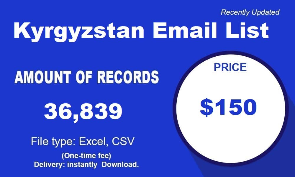 Lista de e-mail do Quirguistão
