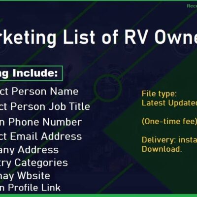 Marketing List of RV Owners