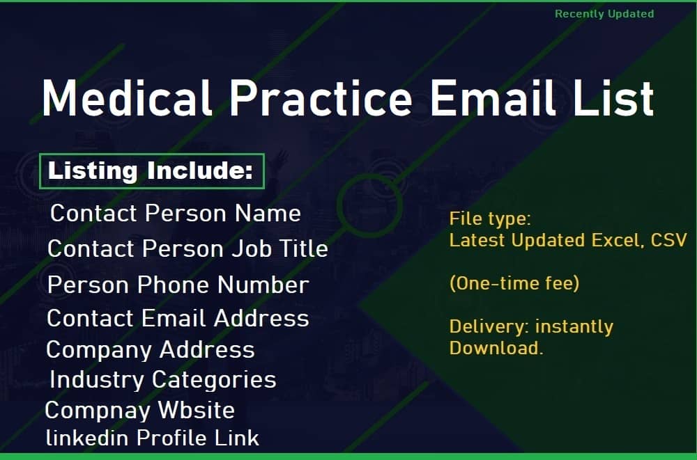 Elenco di email di pratica medica
