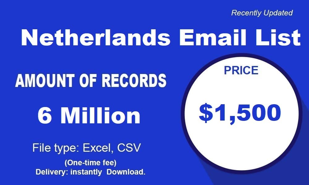 Seznam e-mailů v Nizozemsku