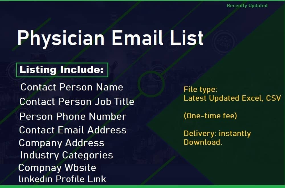 Λίστα ηλεκτρονικού ταχυδρομείου ιατρού