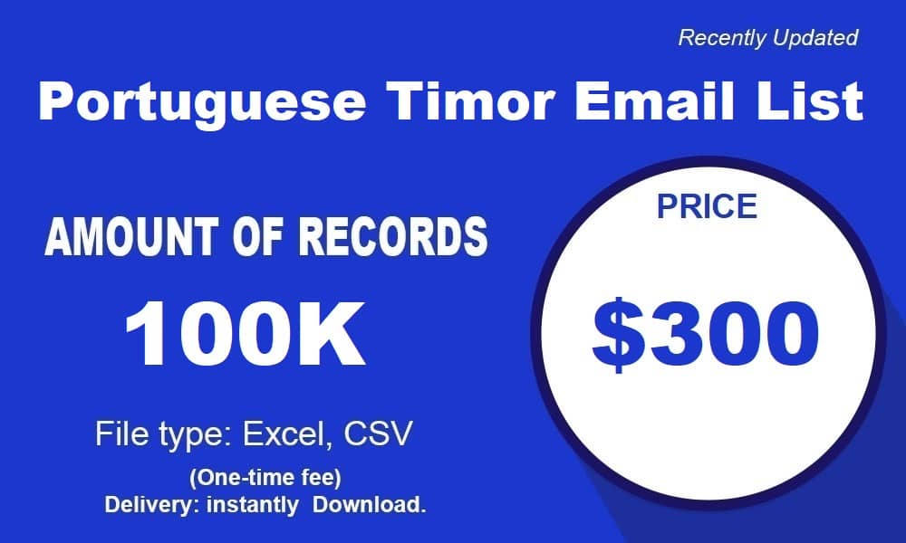 Danh sách Email Timor Bồ Đào Nha