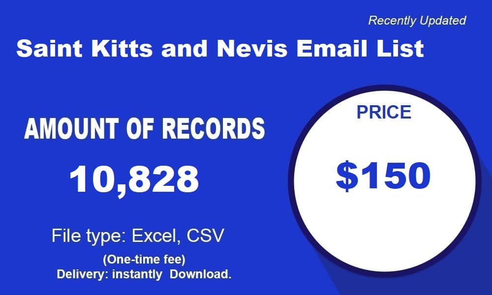 S. Kitts et Nevis Email List