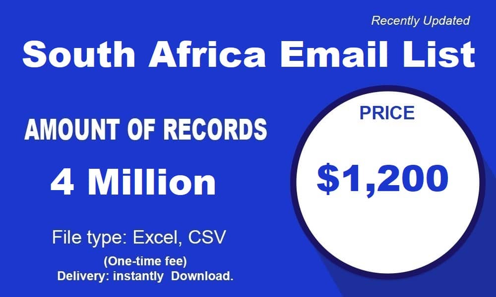 Südafrika E-Mail-Liste