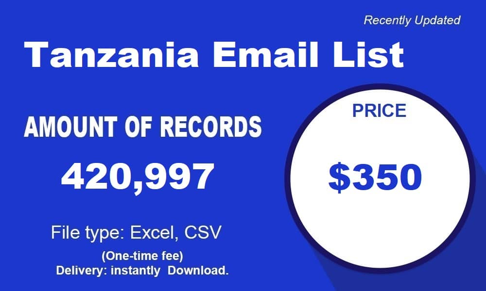 Lista de Email da Tanzânia