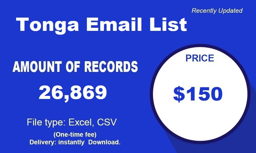 Daftar Email Tonga