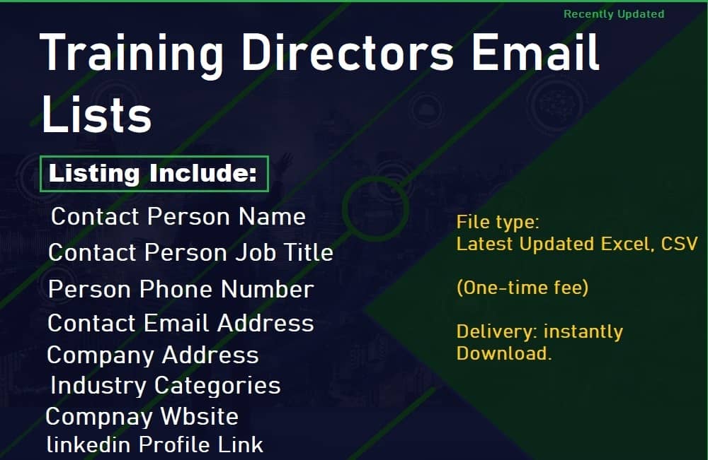 Training Directors Email Lists
