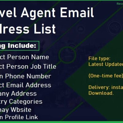 Travel Agent Email Address List