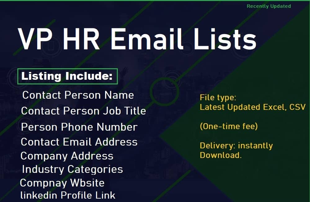 VP HR Email Lists