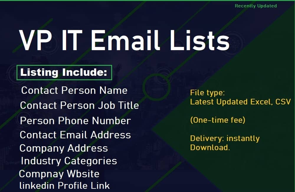 VP IT Email Lists