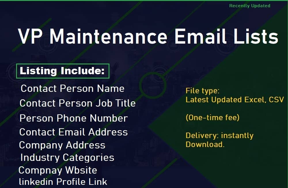 VP Maintenance Email Lists