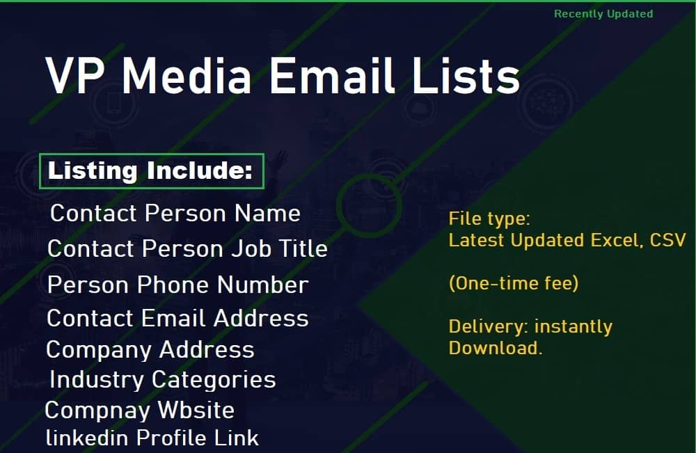 VP Media Email Lists