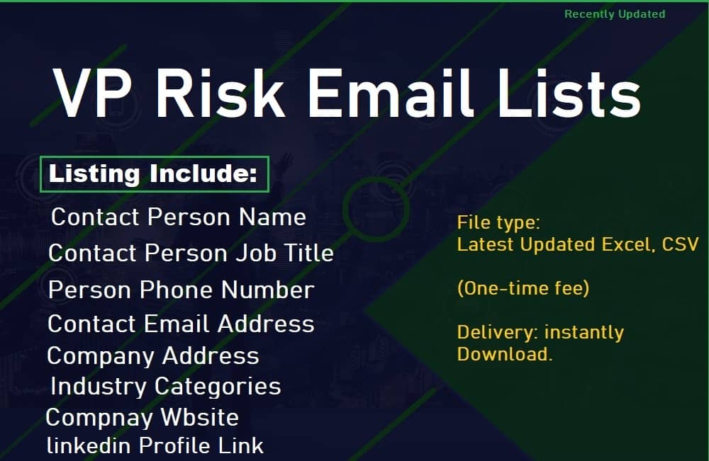 VP Risk Email Lists