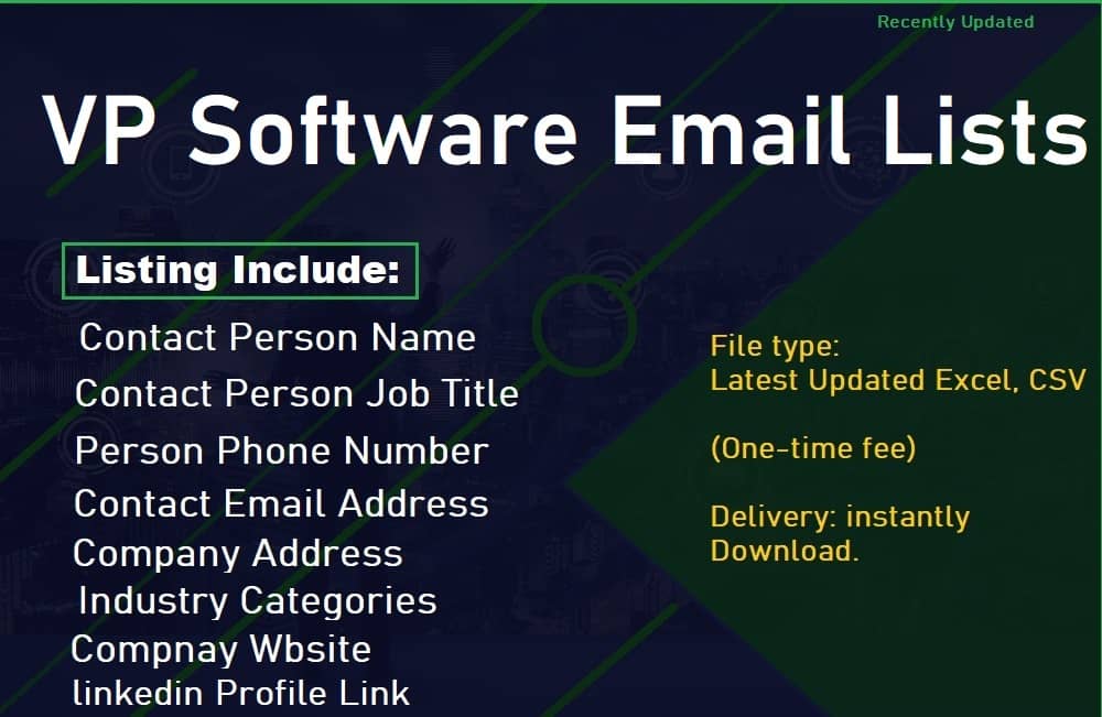 Listas de Email de Software VP