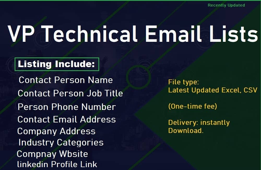 Seznamy technických e-mailů VP