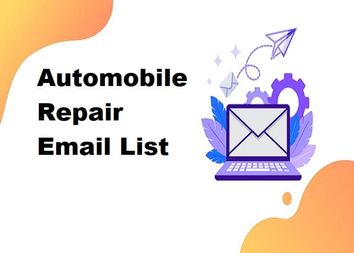 E-postliste til reparation af biler