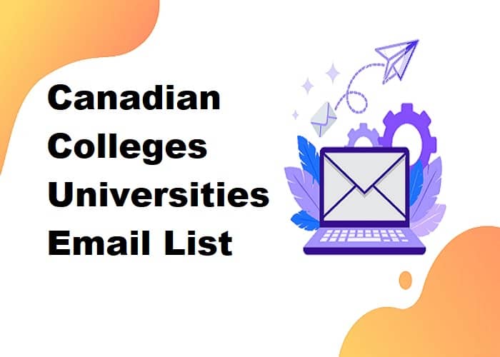 Lista de e-mails de universidades canadenses
