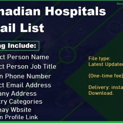 Canadian Hospitals Email List