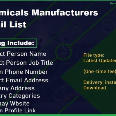 Lista de correo electrónico de fabricantes de productos químicos