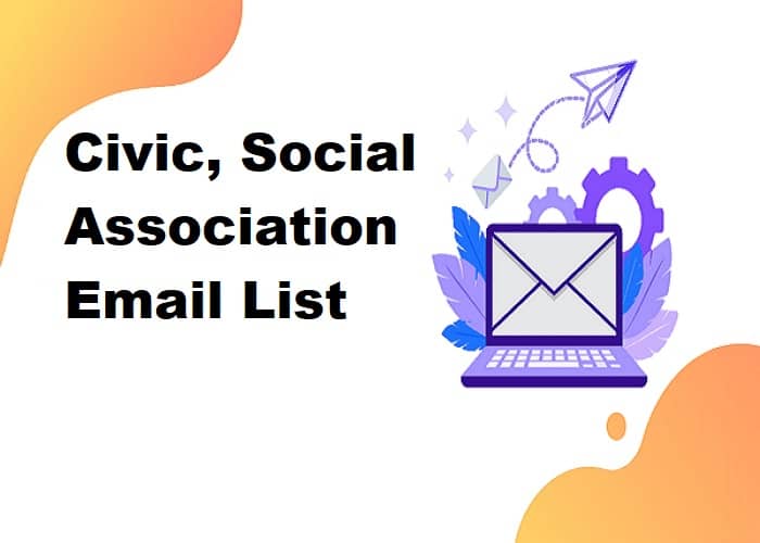 Civic, Social Association Email List